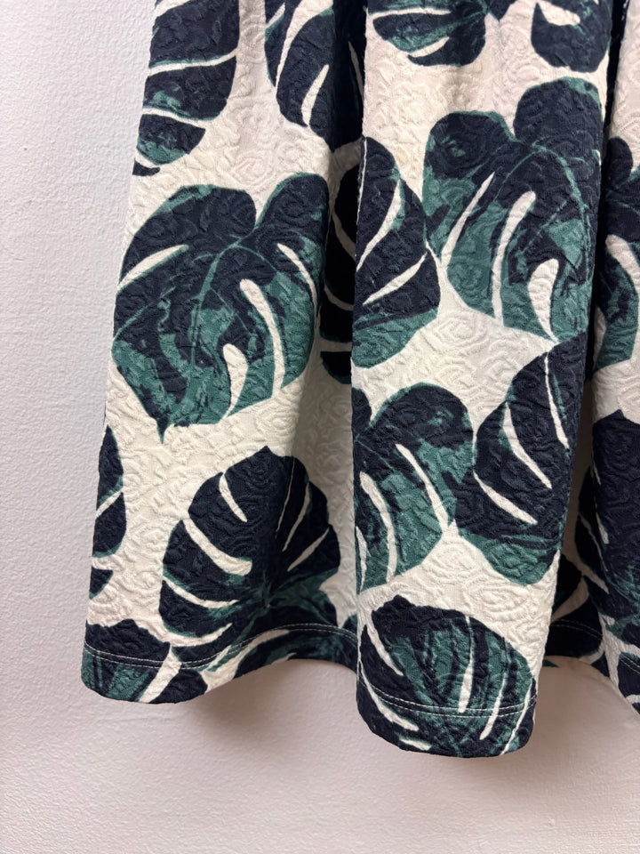 H&M Cream Tropical Leaf Dress 7-8 Years