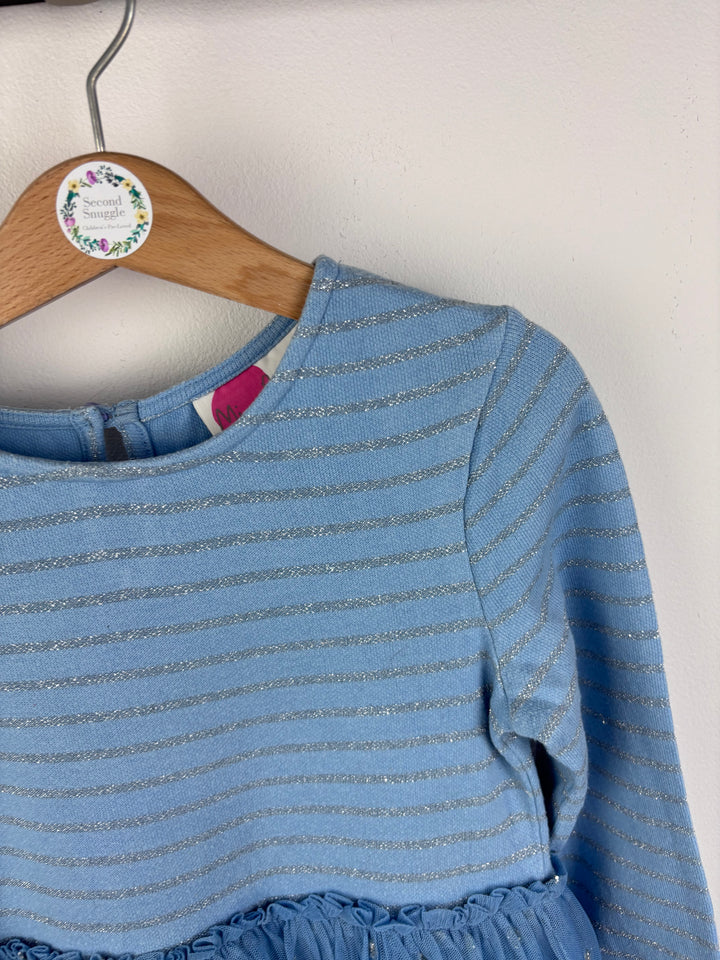 Mini Boden Blue Sparkle Tulle Dress 7-8 Years -Dresses-Second Snuggle Preloved