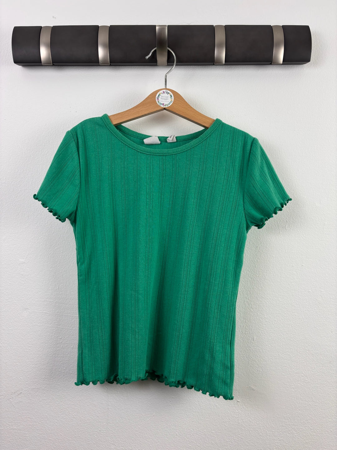 Gap Green Ribbed T-Shirt 8-9 Years-Tops-Second Snuggle Preloved
