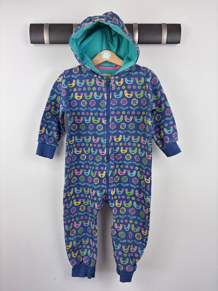 Frugi Bird Print Onesie 18-24 Months-All In One-Second Snuggle Preloved