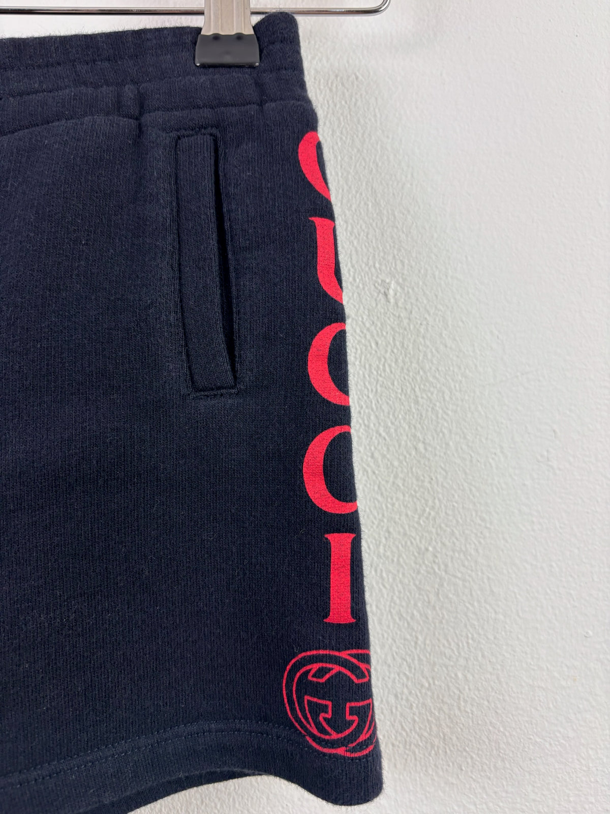 Gucci Navy Logo Sweat Shorts 3-4 Years-Shorts-Second Snuggle Preloved