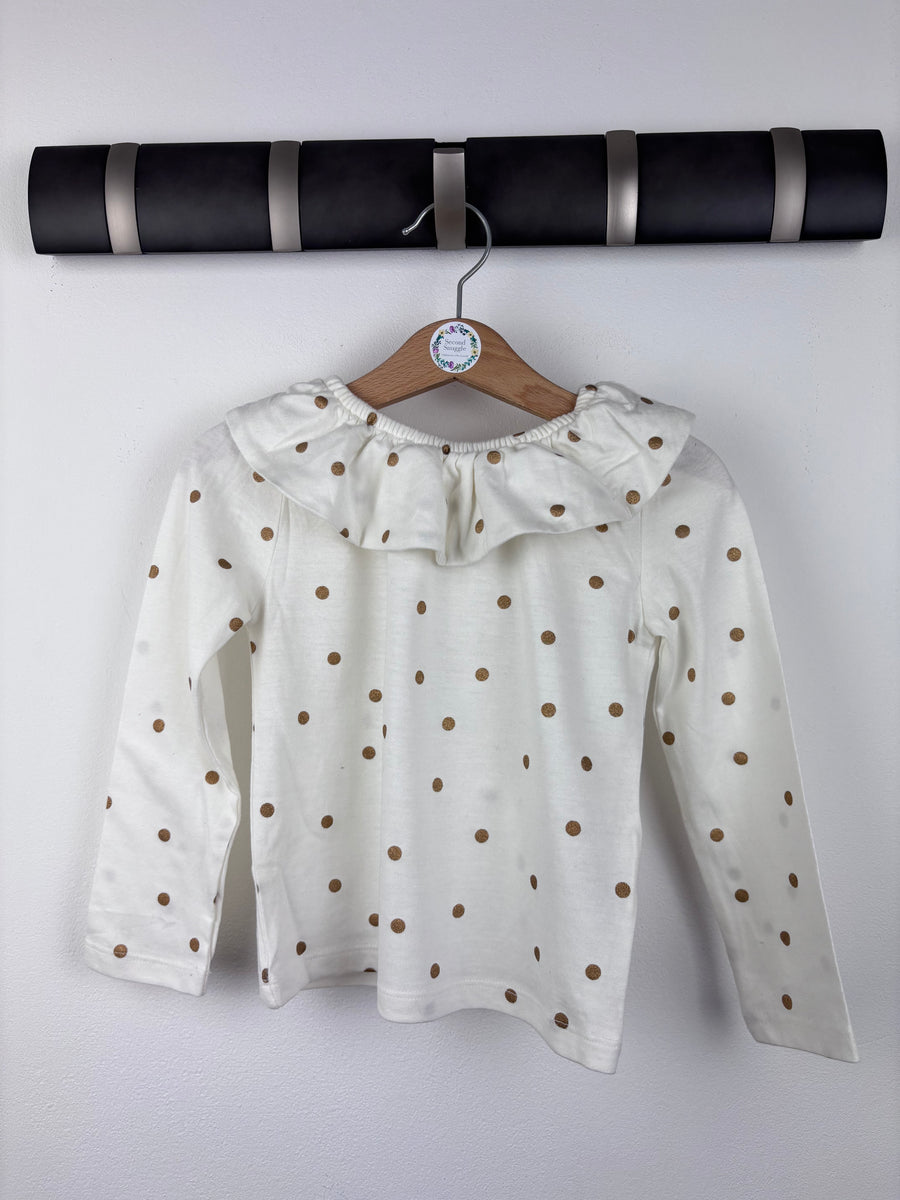 Boden Polka Dot Long Sleeve Top 2-3 Years-Tops-Second Snuggle Preloved