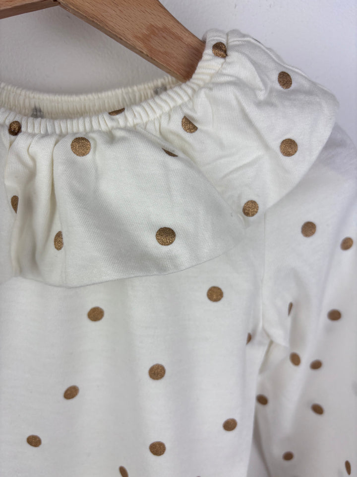 Boden Polka Dot Long Sleeve Top 2-3 Years-Tops-Second Snuggle Preloved
