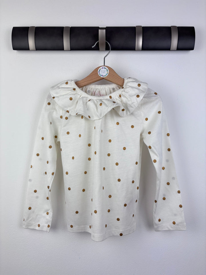 Boden Polka Dot Long Sleeve Top 4-5 Years-Tops-Second Snuggle Preloved