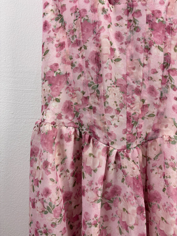 Flowers by Zoe Pink Floral Maxi Dress XL (12-14 Years)