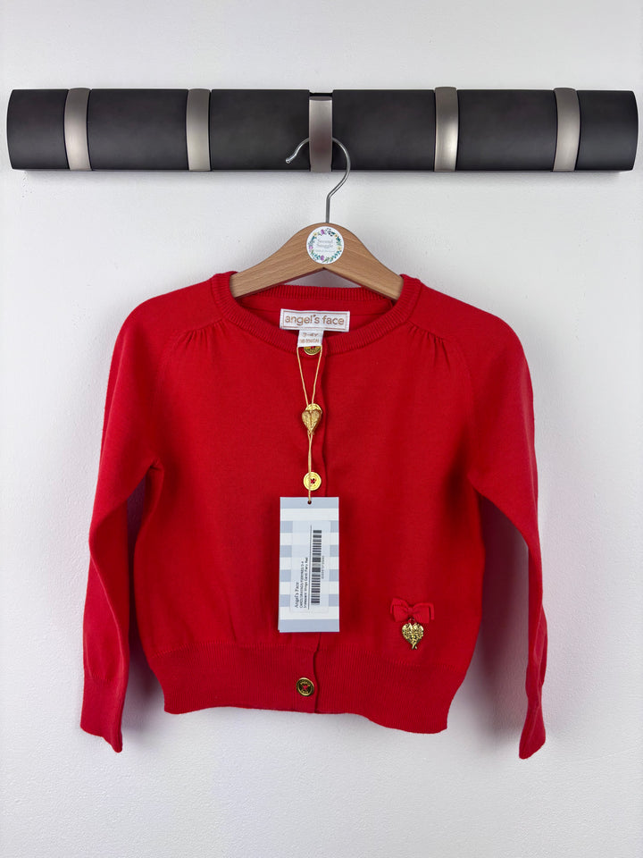 Angels Face Red Cardigan 3-4 Years-Cardigans-Second Snuggle Preloved