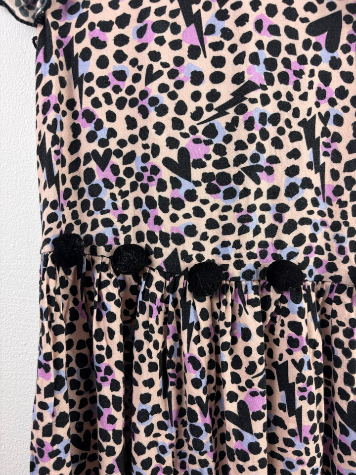 Rose & Wilde Pink Leopard Print Dress 6 Years