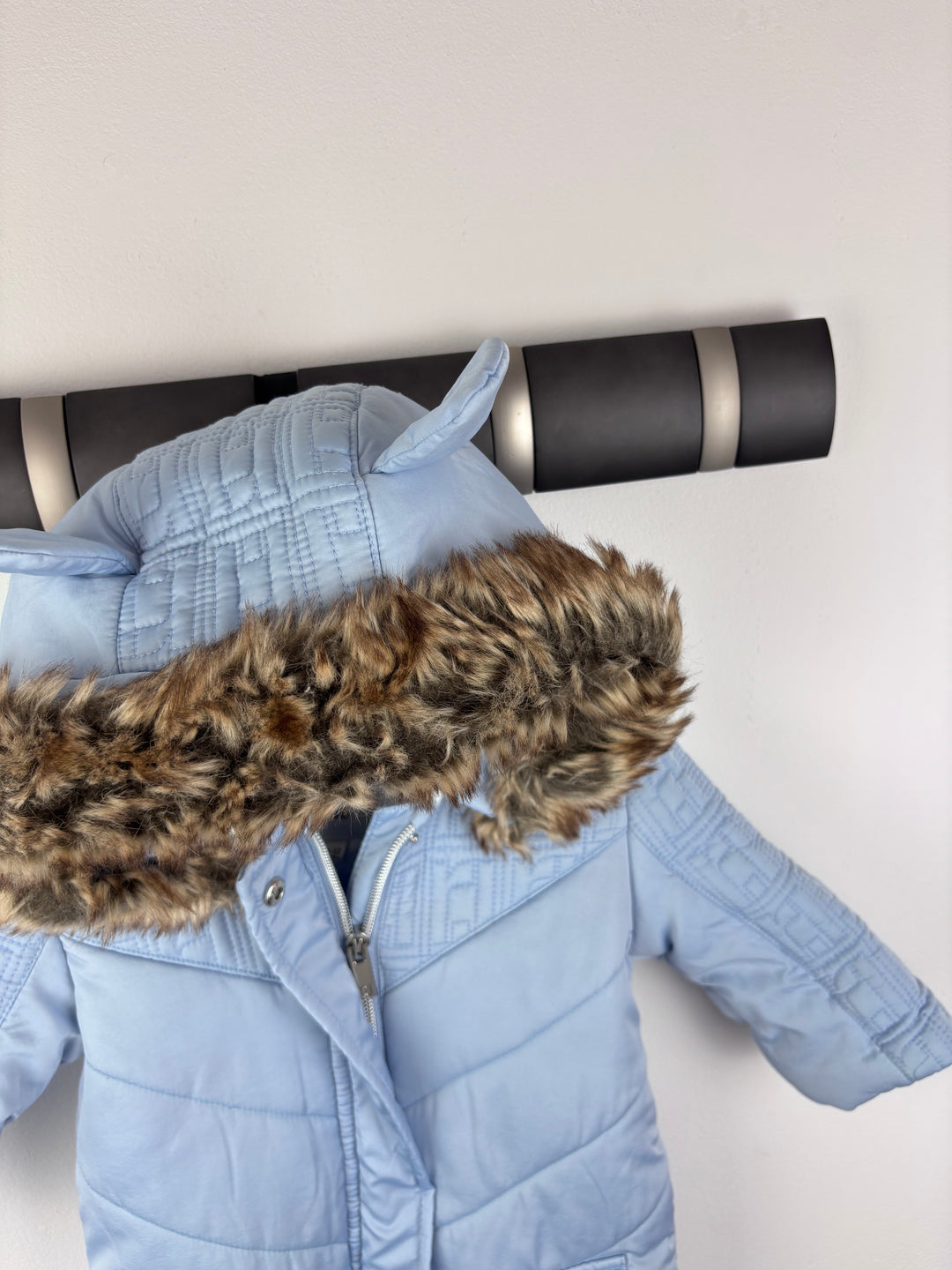 River Island Blue Padded Snowsuit 9-12 Months