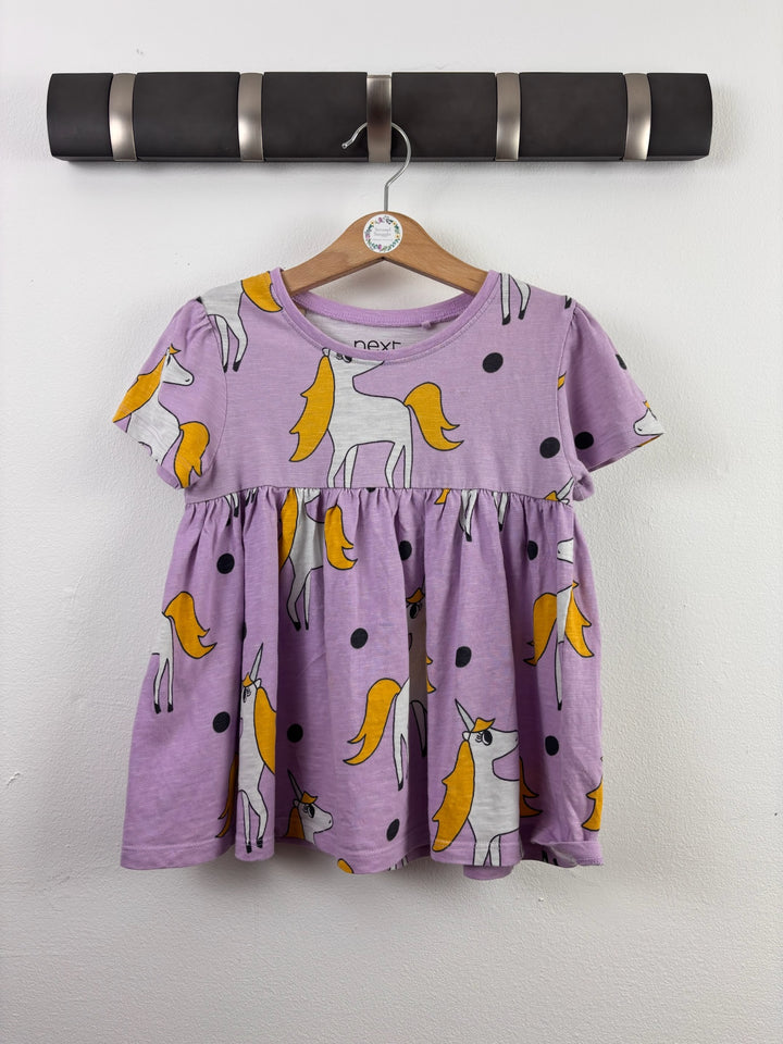 Next Lilac Unicorn Print Tunic Top 5-6 Years