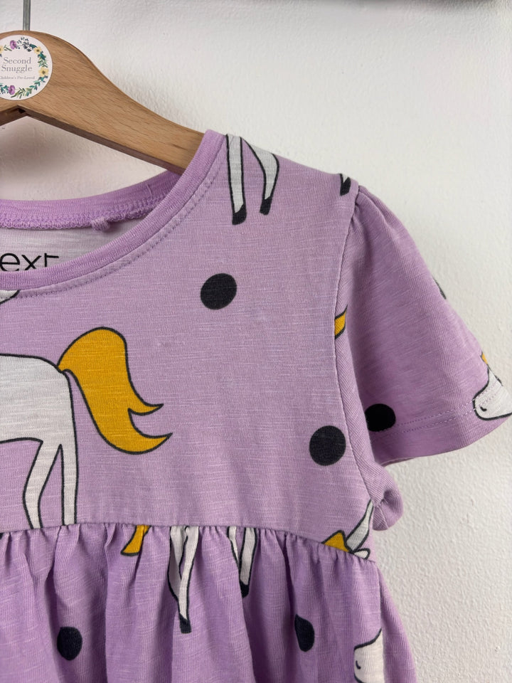 Next Lilac Unicorn Print Tunic Top 5-6 Years