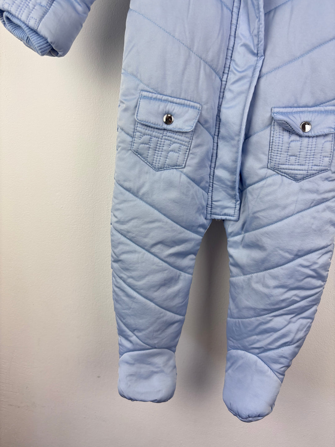 River Island Blue Padded Snowsuit 9-12 Months