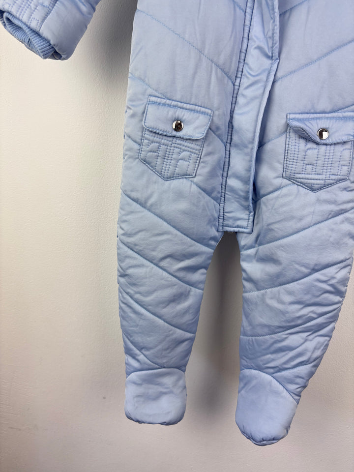 River Island Blue Padded Snowsuit 9-12 Months