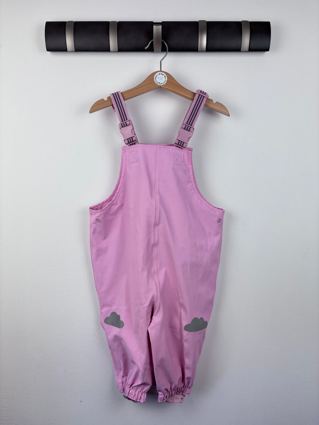 John Lewis Pink Waterproof Dungarees 12-18 Months