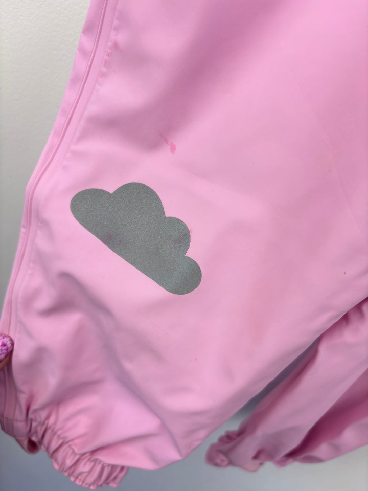 John Lewis Pink Waterproof Dungarees 12-18 Months