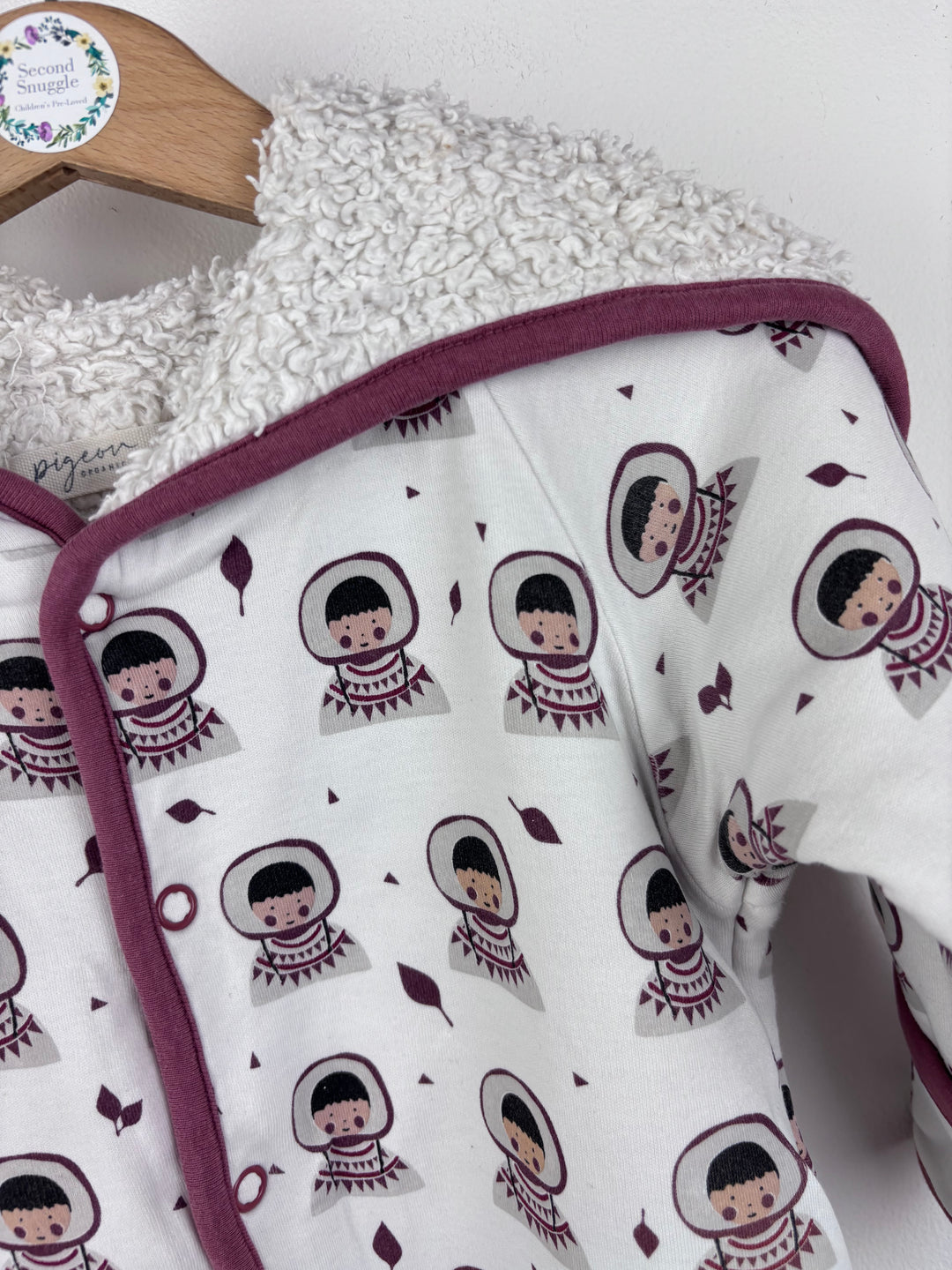 Pigeon Cosy Hooded All In One 6-12 Months-All In One-Second Snuggle Preloved