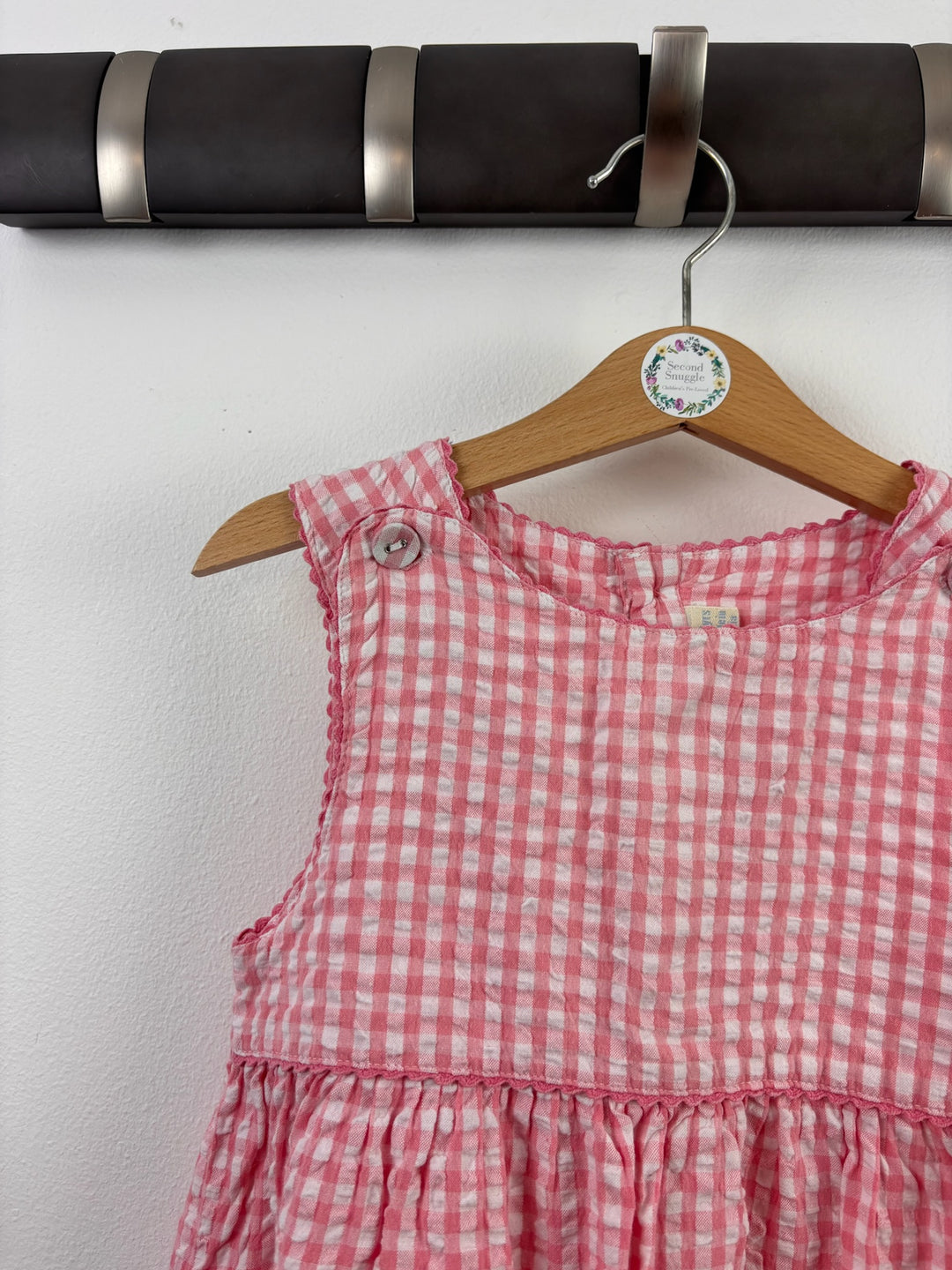 JoJo Maman Bébé Pink Gingham Goose Dress 5-6 Years