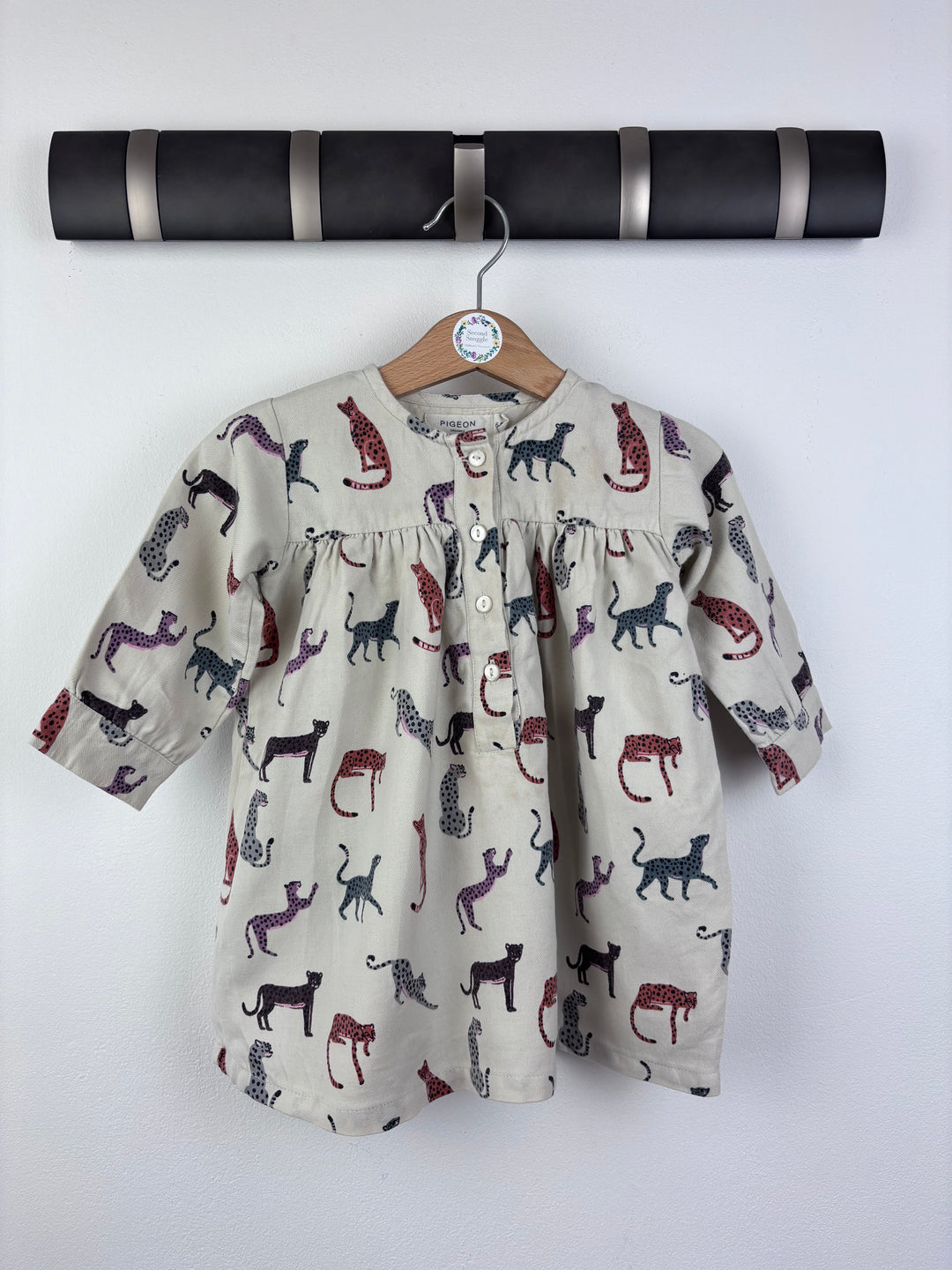 Pigeon Cat Print Dress 6-12 Months-Dresses-Second Snuggle Preloved