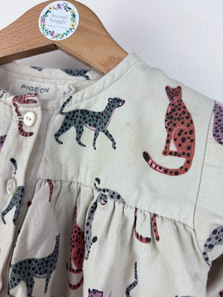 Pigeon Cat Print Dress 6-12 Months-Dresses-Second Snuggle Preloved