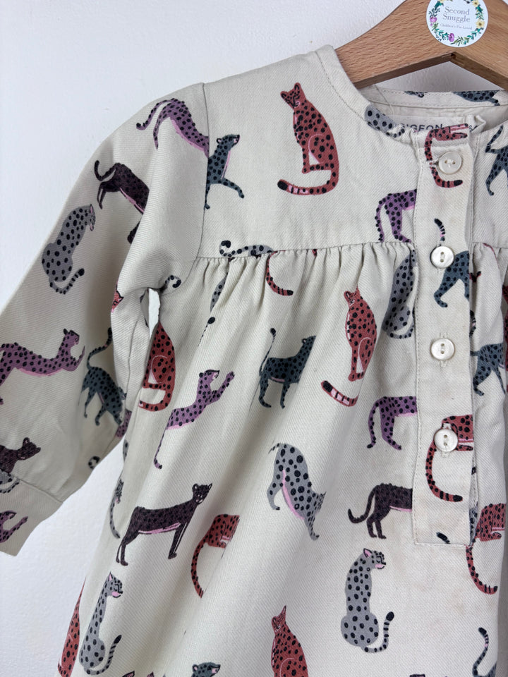 Pigeon Cat Print Dress 6-12 Months-Dresses-Second Snuggle Preloved