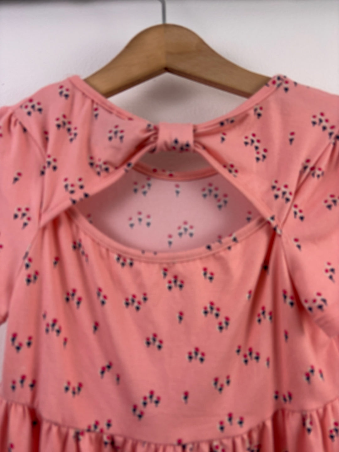 Picapino Pink Floral Bow Back Dress 5 Years