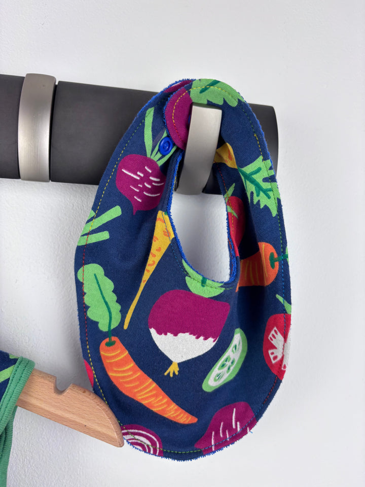 Frugi Veggie Dungarees And Bib 6-12 Months-Dungarees-Second Snuggle Preloved