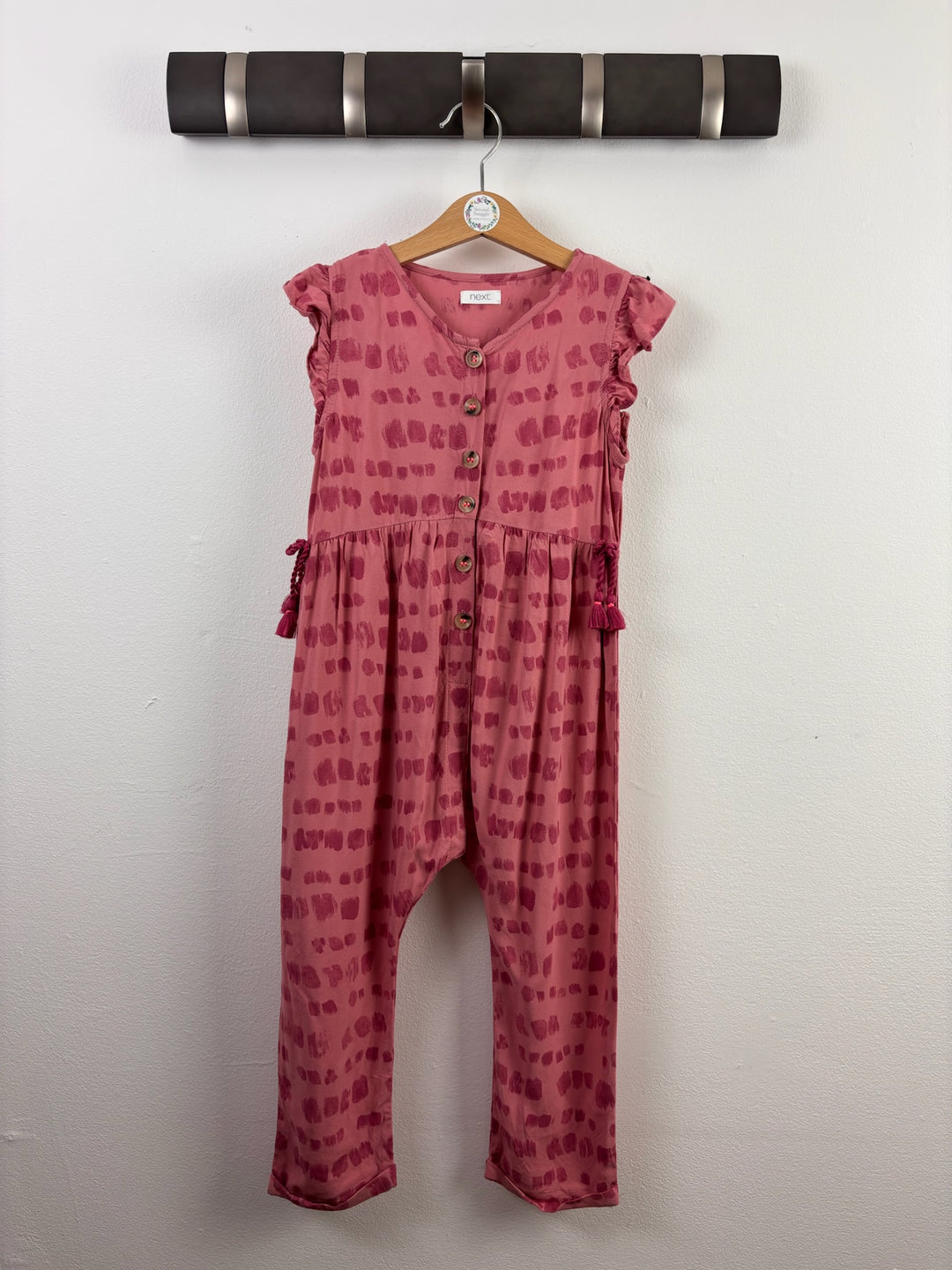 Next Rose Pink Button Front Jumpsuit 4-5 Years