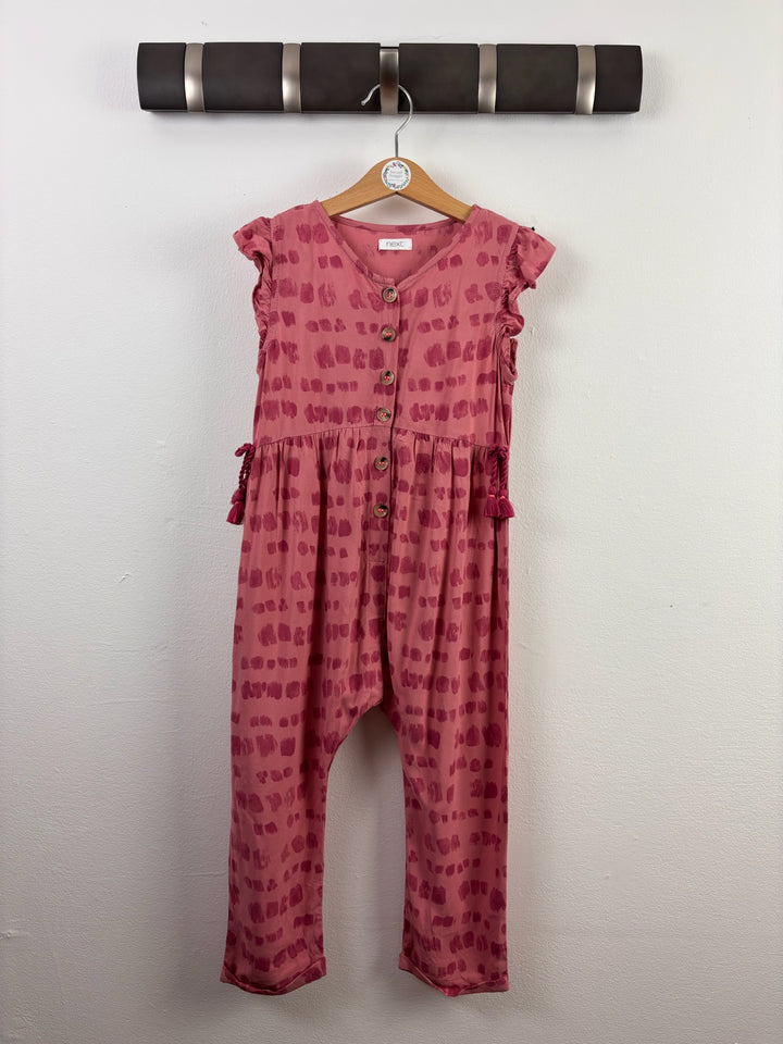 Next Rose Pink Button Front Jumpsuit 4-5 Years