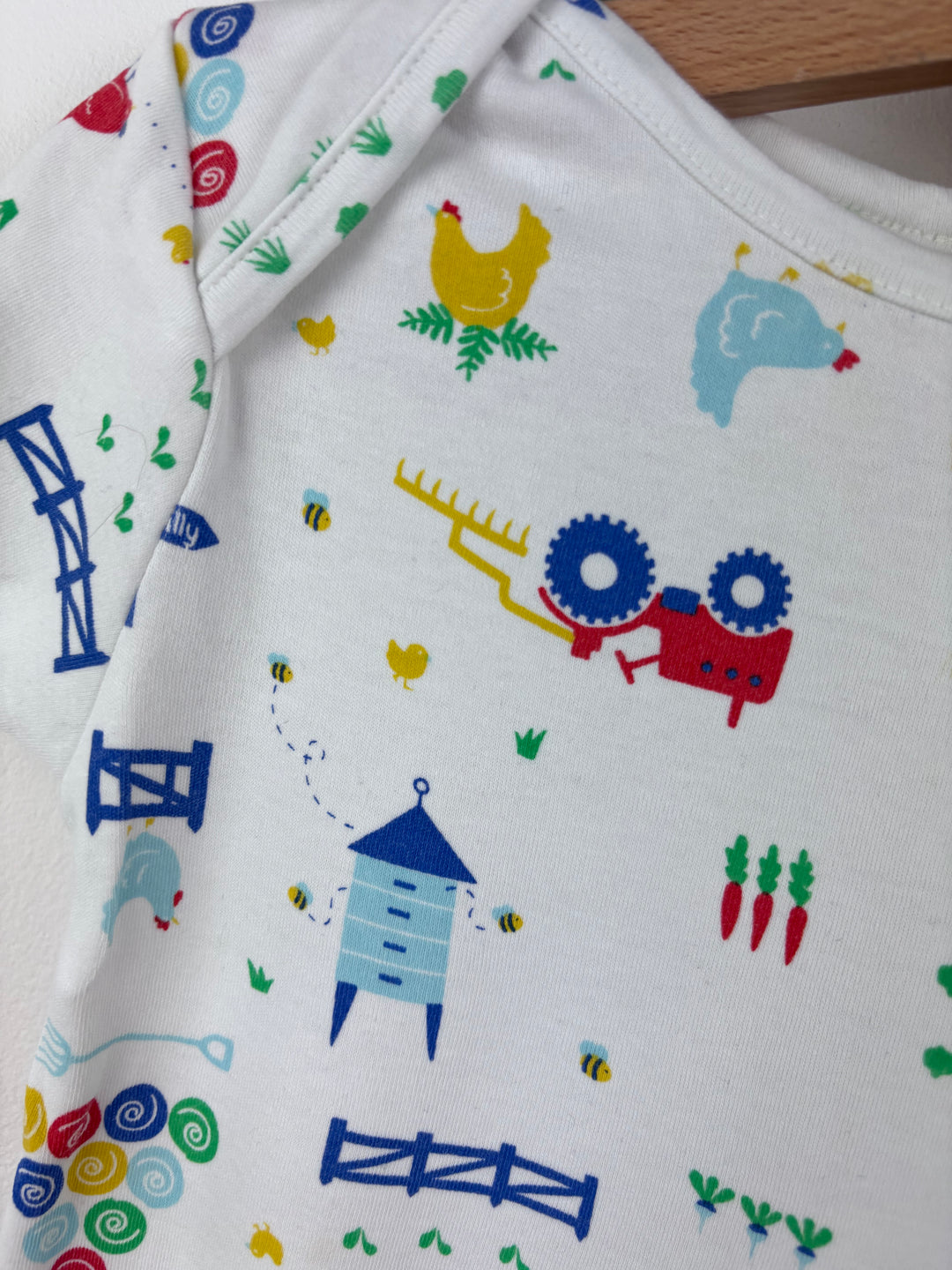 Piccalilly Farm Bodysuit And Bib 6-12 Months-Vests-Second Snuggle Preloved