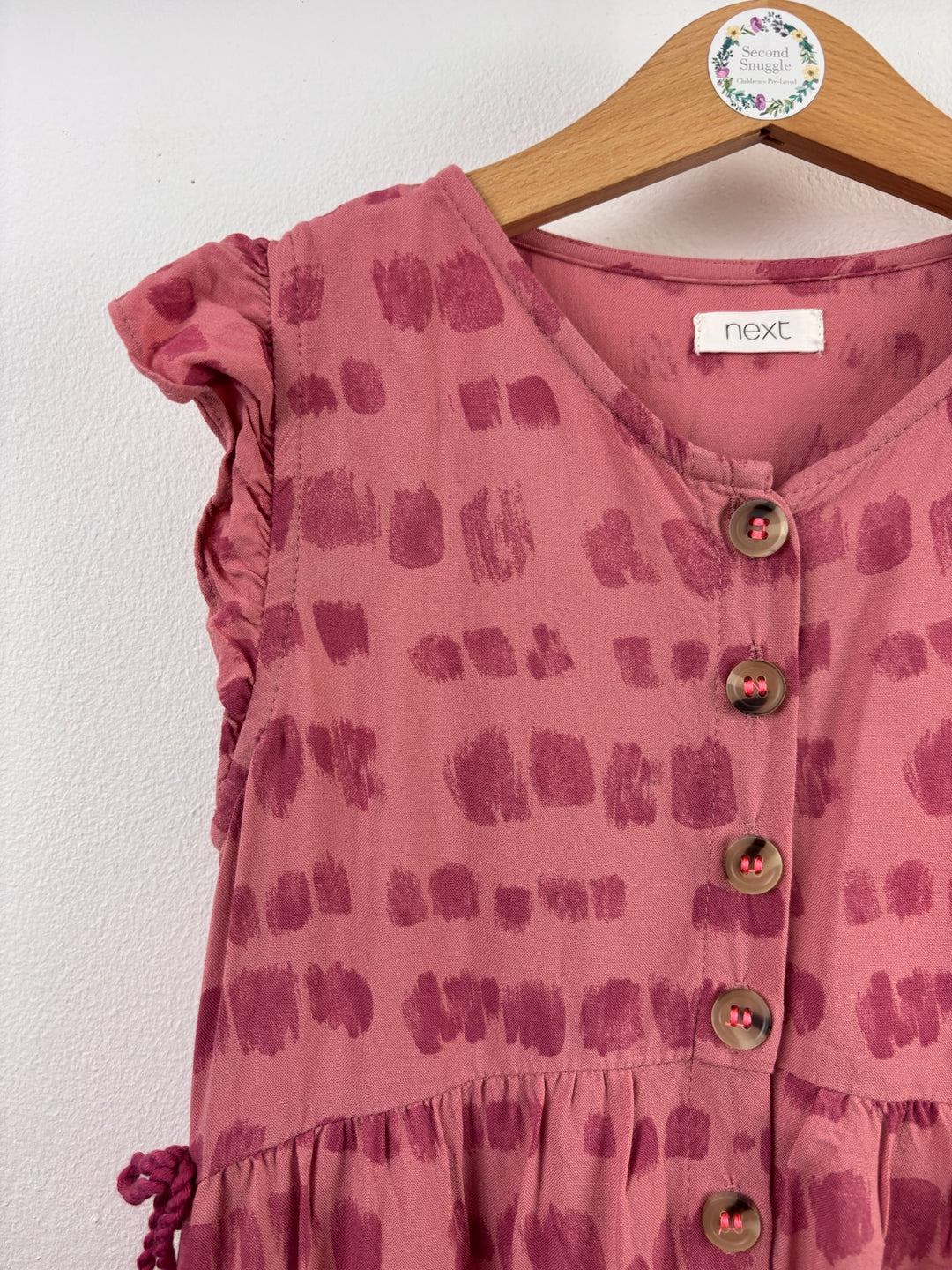 Next Rose Pink Button Front Jumpsuit 4-5 Years