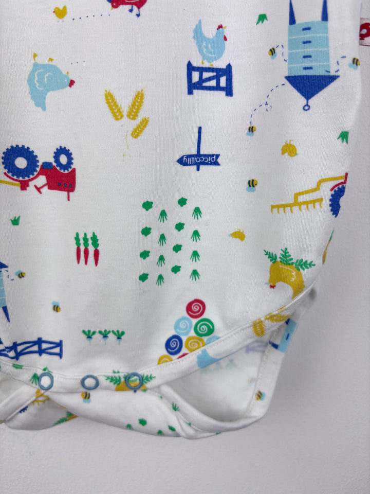 Piccalilly Farm Bodysuit And Bib 6-12 Months-Vests-Second Snuggle Preloved