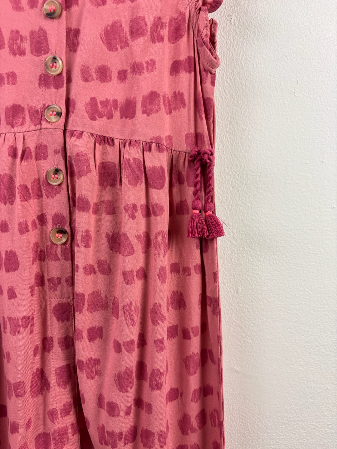 Next Rose Pink Button Front Jumpsuit 4-5 Years