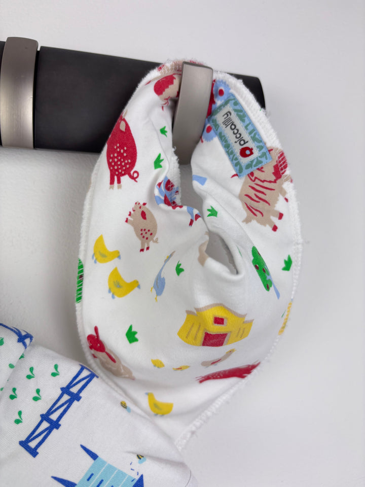 Piccalilly Farm Bodysuit And Bib 6-12 Months-Vests-Second Snuggle Preloved