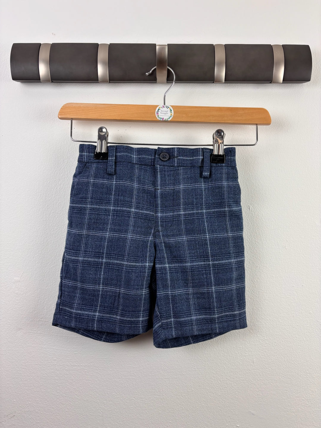 Next Navy Check Smart Shorts 4-5 Years