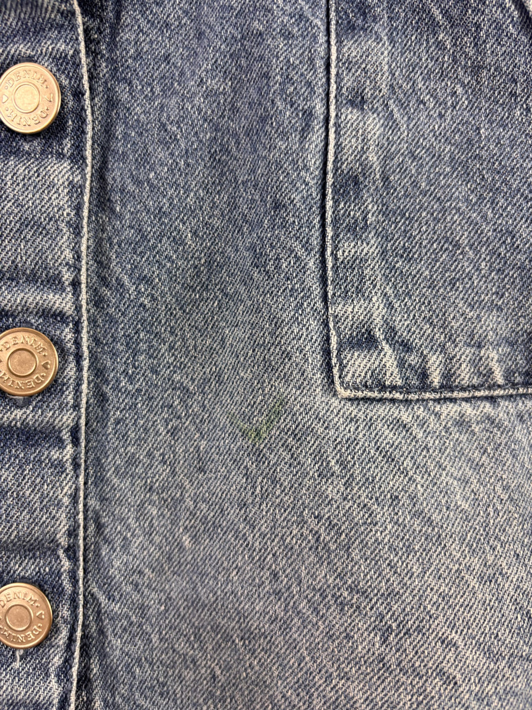 Tu Blue Denim Button Front Skirt 5 Years