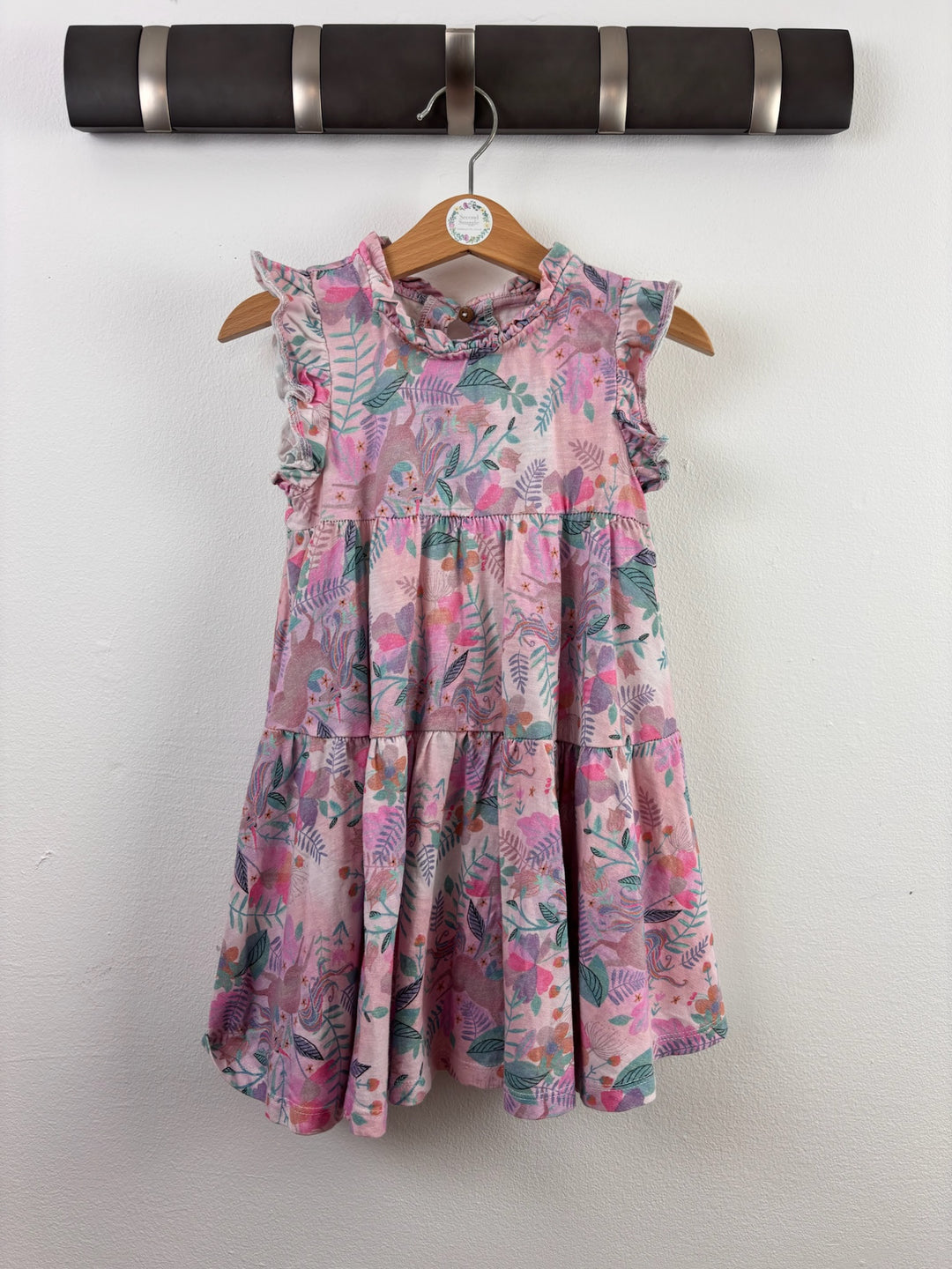 Next Pink Floral Tiered Dress 2-3 Years