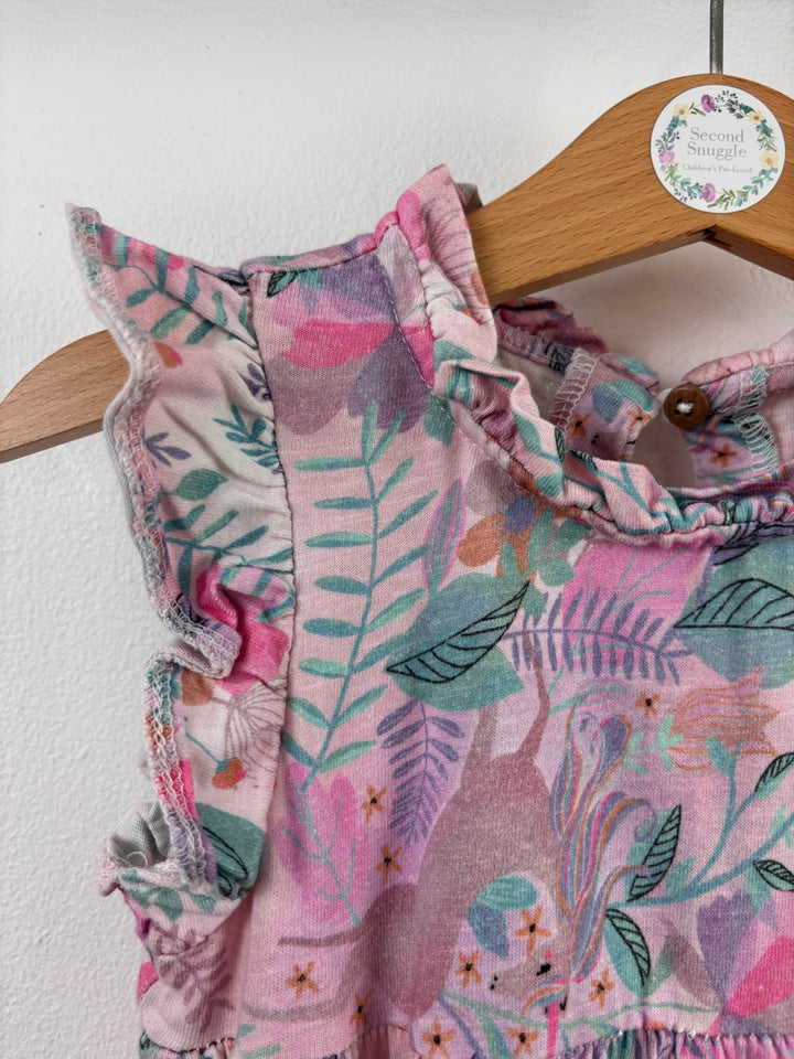 Next Pink Floral Tiered Dress 2-3 Years