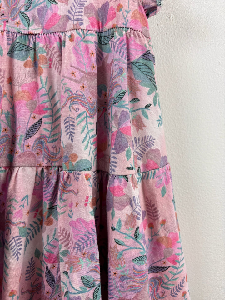 Next Pink Floral Tiered Dress 2-3 Years