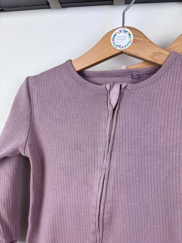 Next Three Pink Rompers 12-18 Months-Sleepsuits-Second Snuggle Preloved