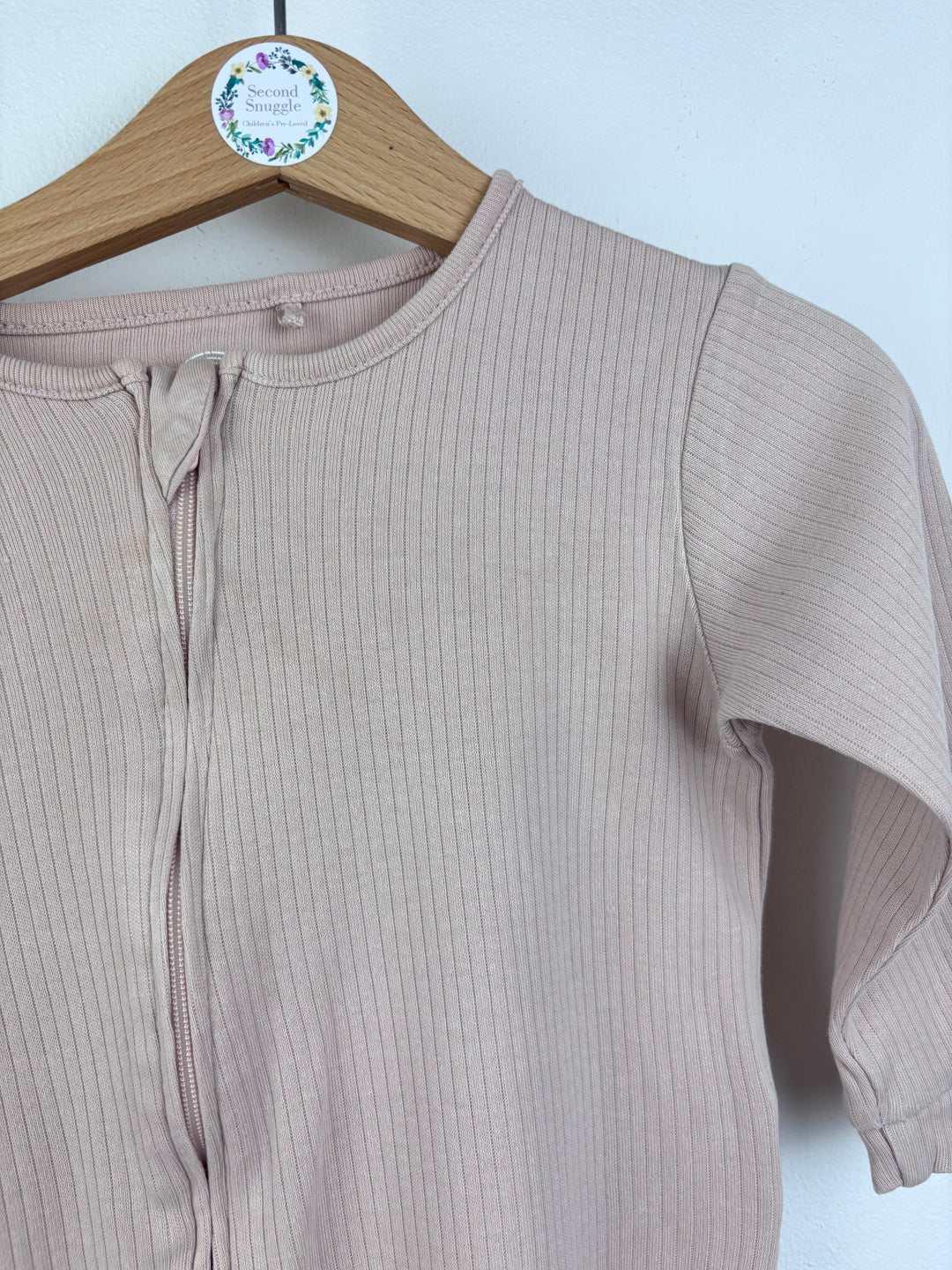 Next Three Pink Rompers 12-18 Months-Sleepsuits-Second Snuggle Preloved