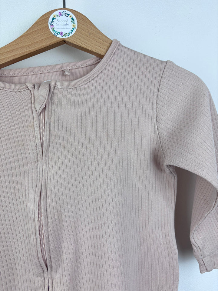 Next Three Pink Rompers 12-18 Months-Sleepsuits-Second Snuggle Preloved