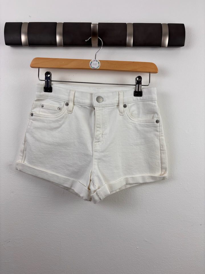 Crew Clothing White Denim Shorts 11-12 Years