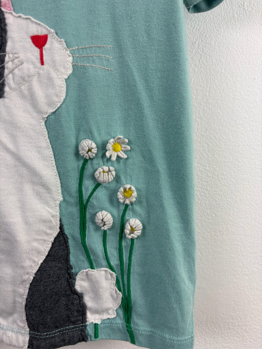Boden Green Rabbit Appliqué T-Shirt 7-8 Years