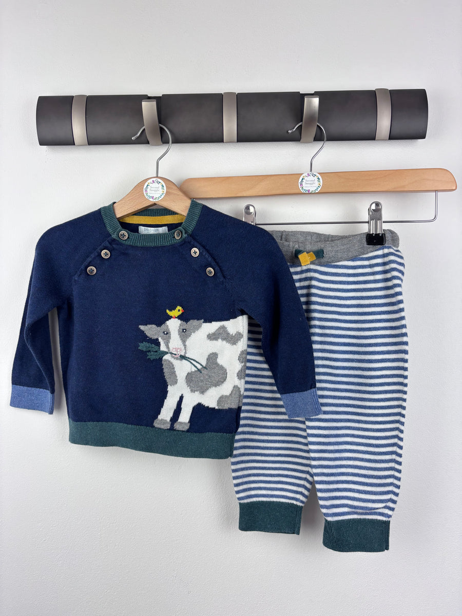 Baby Boden Cow Knit Set 6-12 Months-Sets-Second Snuggle Preloved