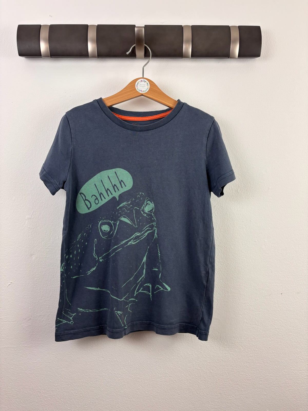 Boden Navy Frog Graphic T-Shirt 5-6 Years-Tops-Second Snuggle Preloved