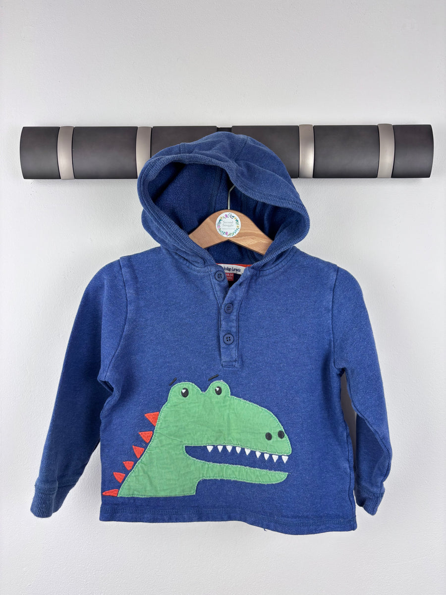 John Lewis Dinosaur Hoodie 18-24 Months-Hoodies-Second Snuggle Preloved