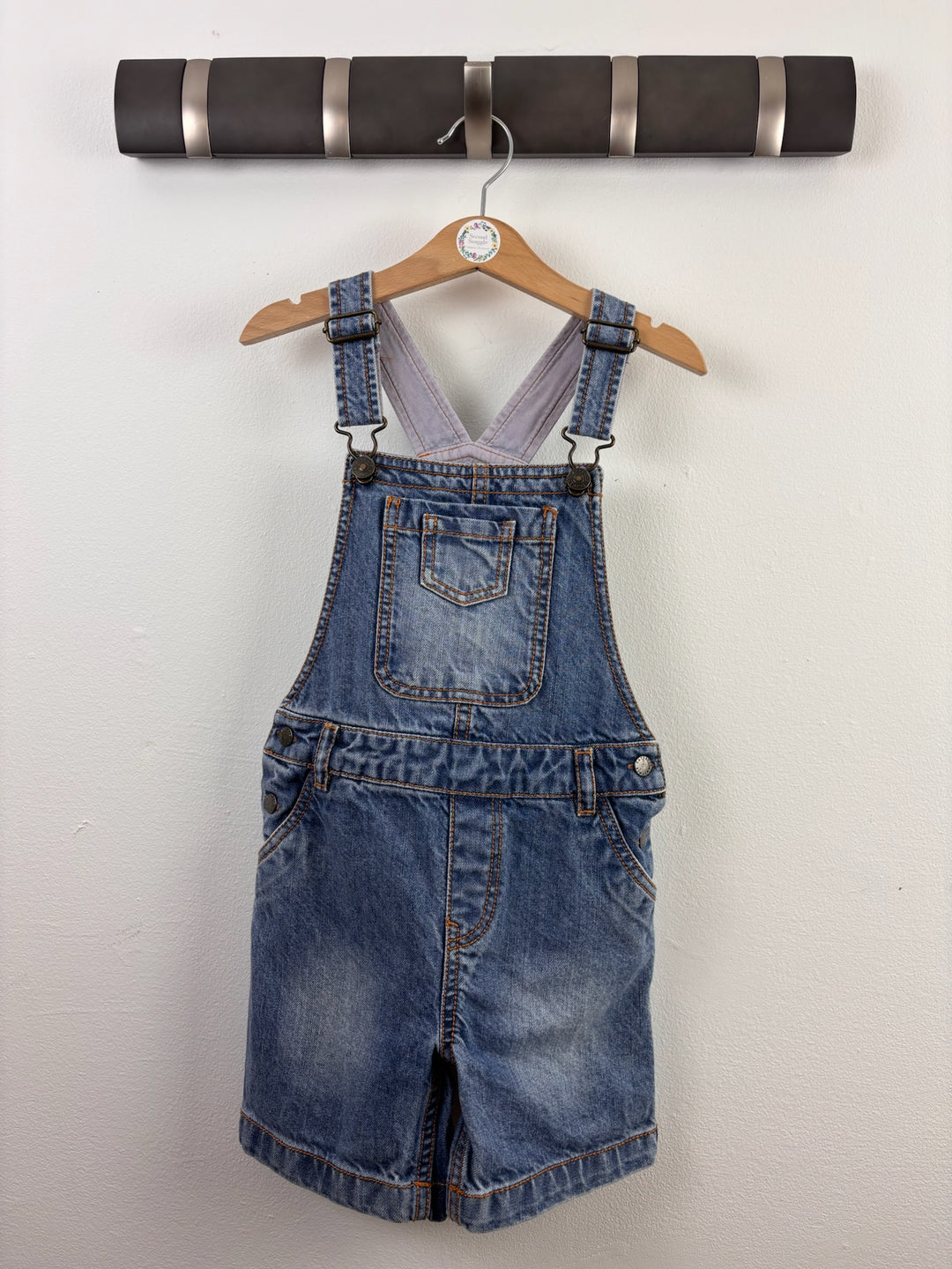 Fat Face Blue Denim Short Dungarees 5-6 Years