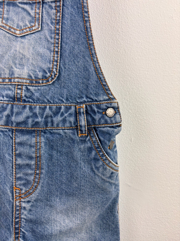 Fat Face Blue Denim Short Dungarees 5-6 Years