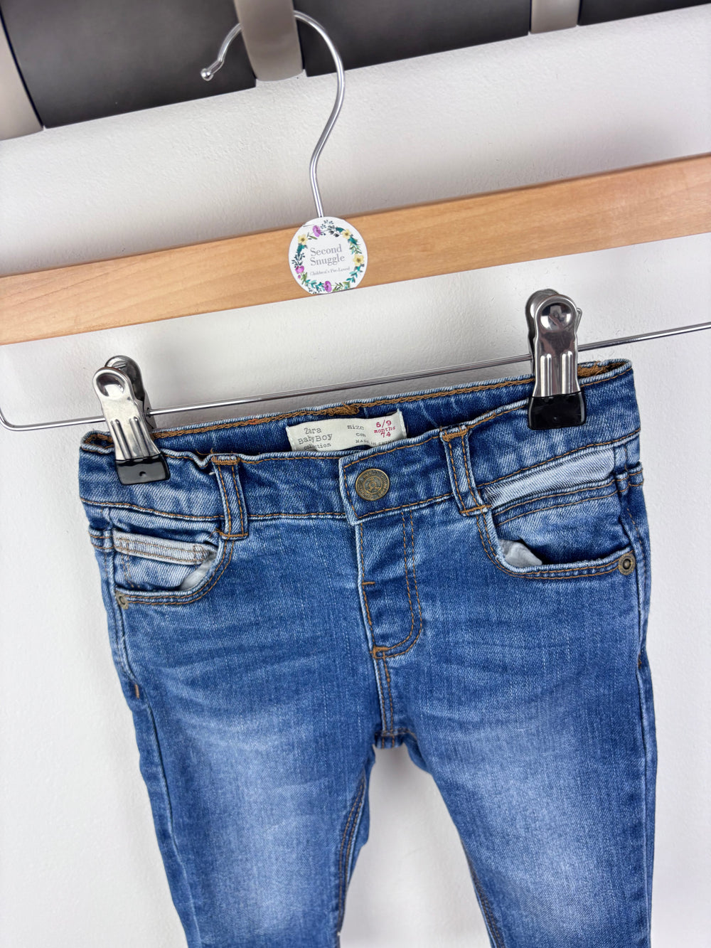 Zara Denim Jeans 6-9 Months-Trousers-Second Snuggle Preloved