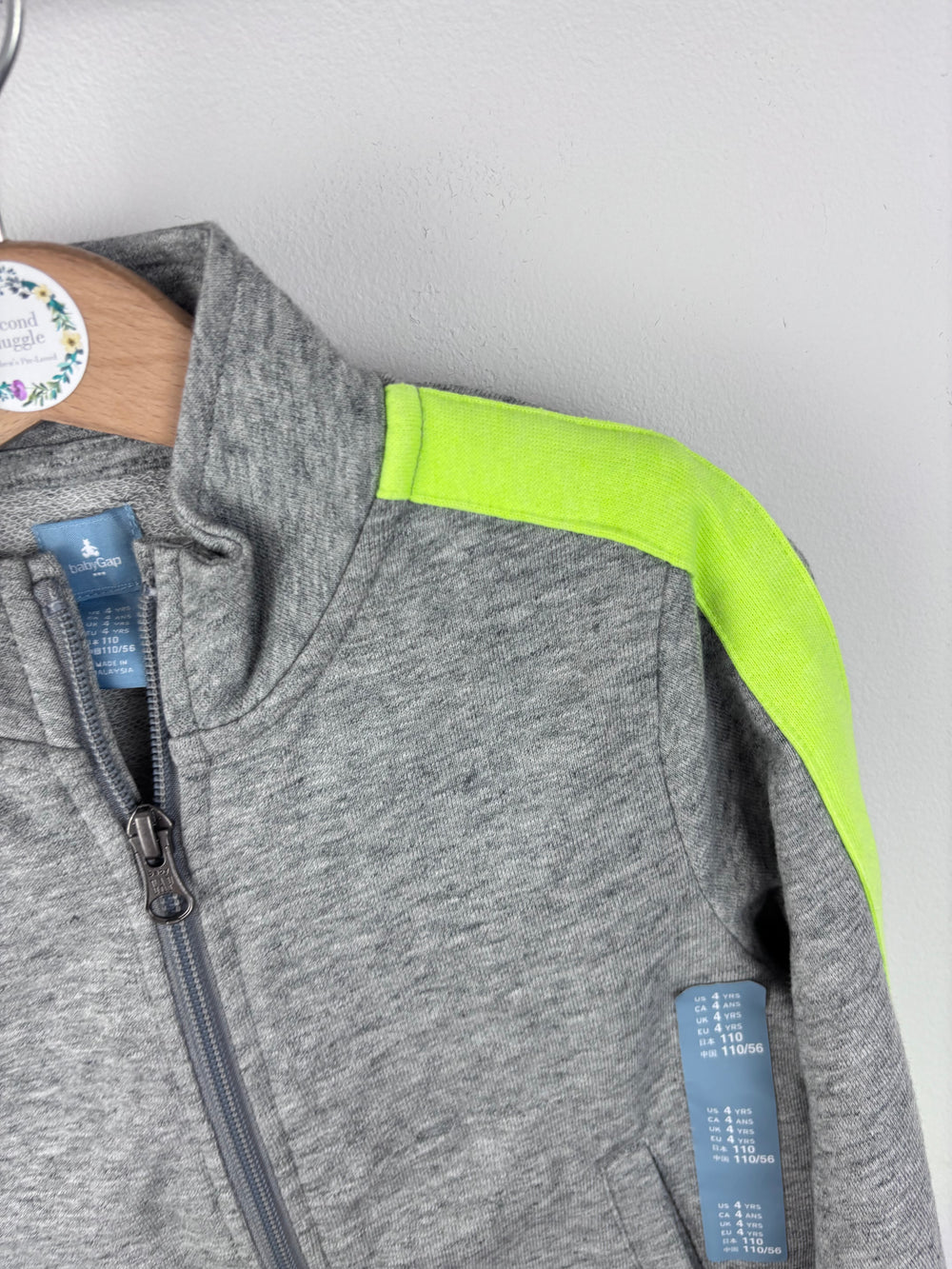 Baby Gap Grey Zip Jacket 4 Years-Jackets-Second Snuggle Preloved