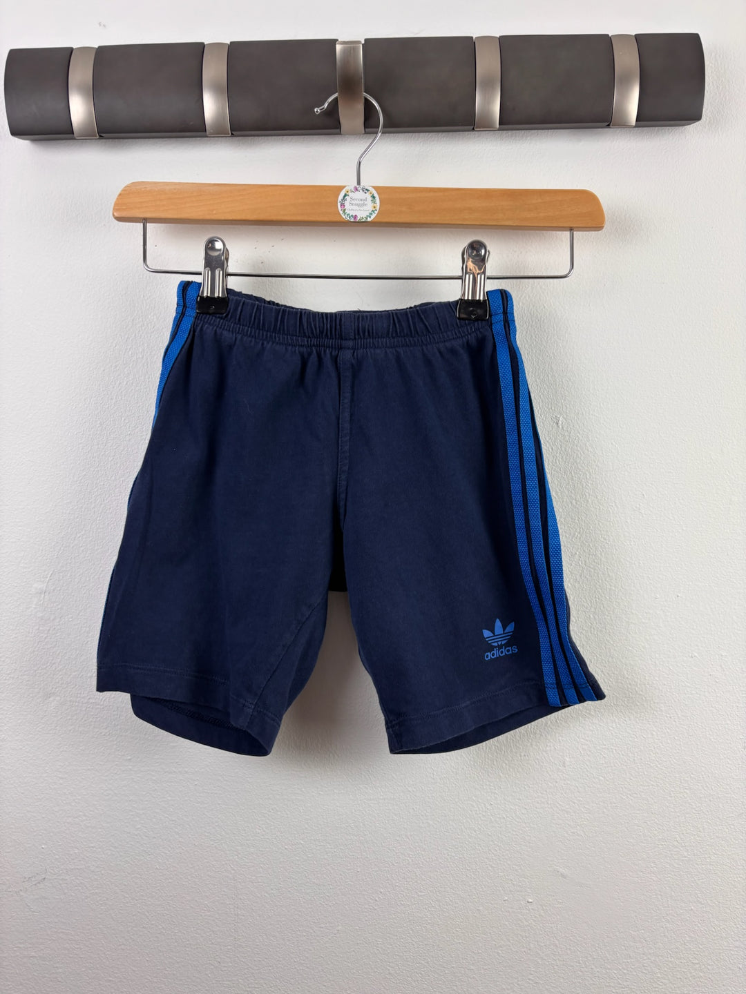 Adidas Navy Blue Three Stripe Sports Shorts 3-4 Years
